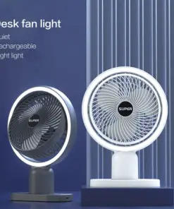 Circulating Rechargeable Tabel Fan With Light