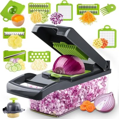 Multifunctional food chopper 6 in 1 kitchen vegetable cutter 1 set